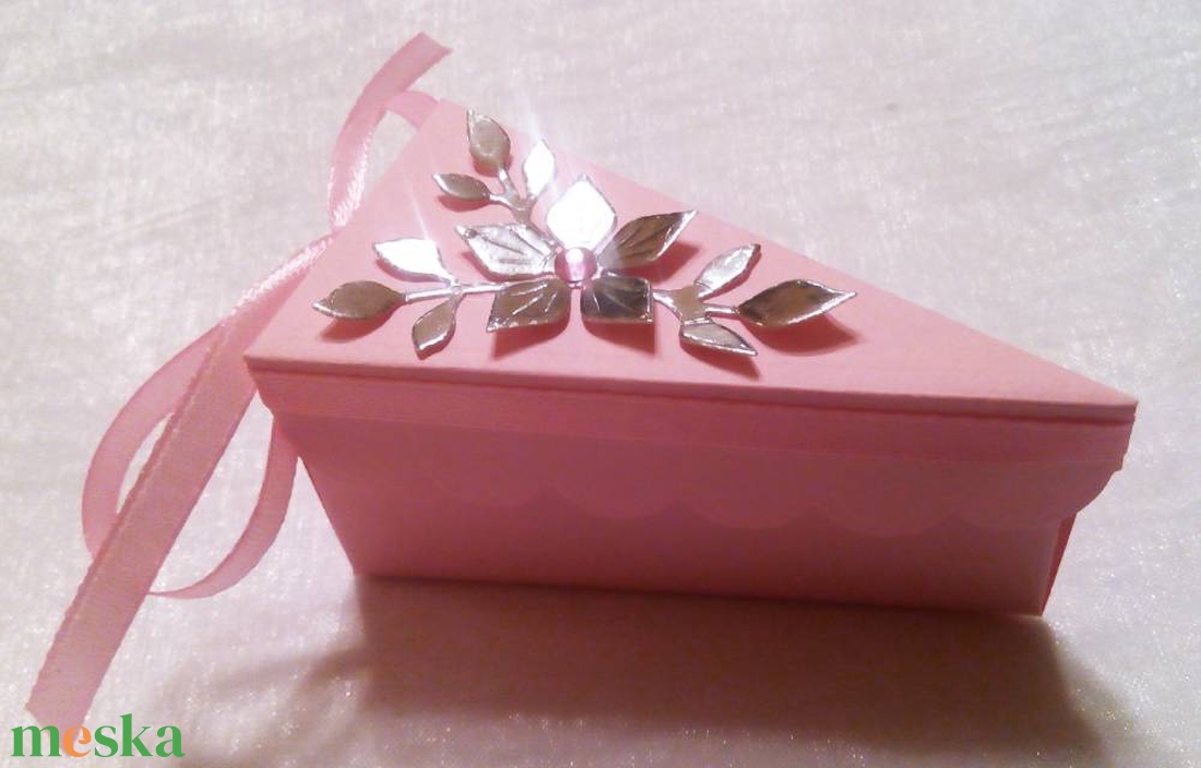 Tortaszelet formájú esküvői meghívó - esküvő - meghívó & kártya - meghívó - Meska.hu