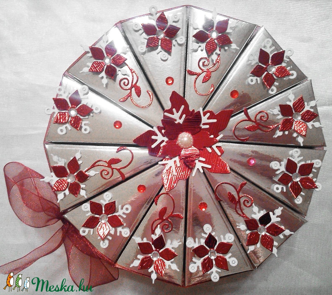 Papírtorta díszdoboz 12 szeletes - karácsony - Meska.hu Papírtorta díszdoboz 12 szeletes - karácsony - Meska.hu