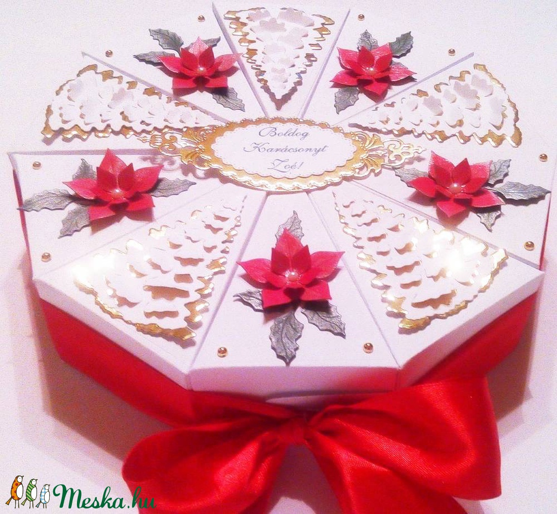Papírtorta díszdoboz 10 szeletes - karácsony - karácsonyi ajándékozás - karácsonyi ajándékcsomagolás - Meska.hu Papírtorta díszdoboz 10 szeletes - karácsony - karácsonyi ajándékozás - karácsonyi ajándékcsomagolás - Meska.hu