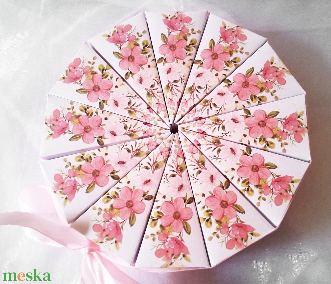 Papírtorta díszdoboz 12 szeletes - esküvő - emlék & ajándék - nászajándék - Meska.hu Papírtorta díszdoboz 12 szeletes - esküvő - emlék & ajándék - nászajándék - Meska.hu