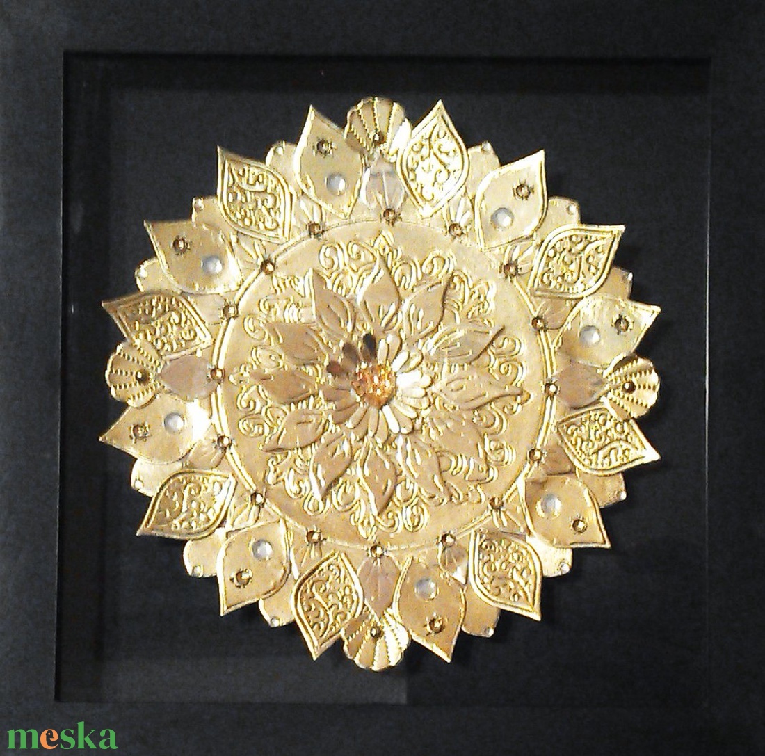 Arany mandala - otthon & életmód - dekoráció - spiritualitás - mandala - Meska.hu
