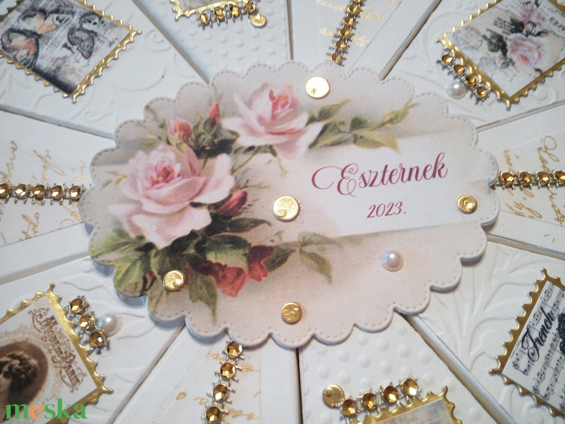 10 szeletes papírtorta - díszdoboz - otthon & életmód - papír, írószer - ajándékozás kellékei - papírtorta - Meska.hu