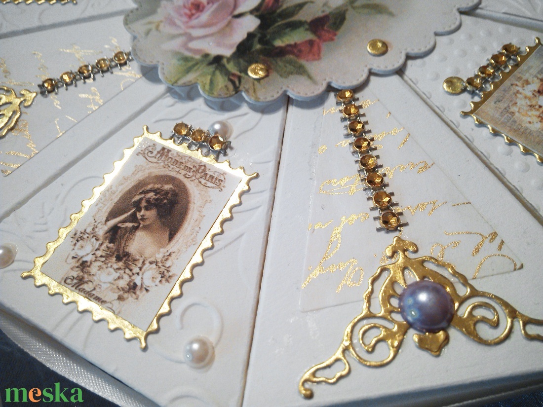 10 szeletes papírtorta - díszdoboz - otthon & életmód - papír, írószer - ajándékozás kellékei - papírtorta - Meska.hu