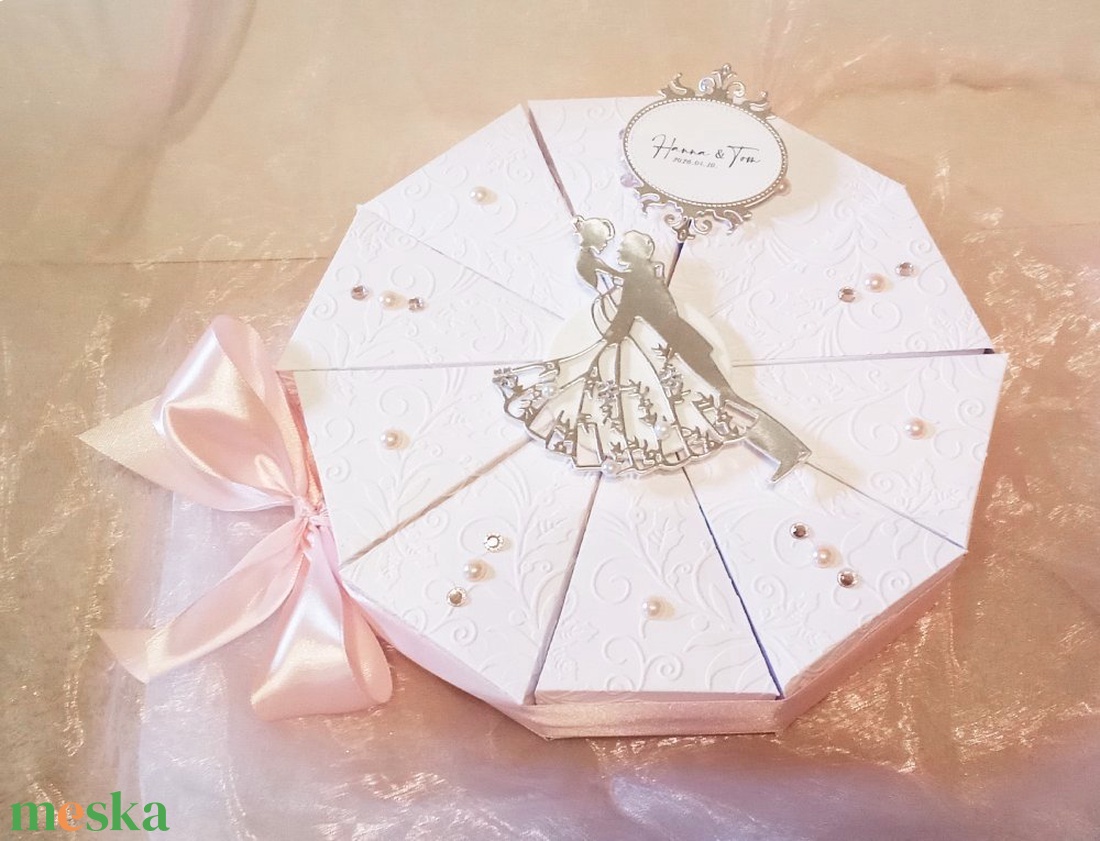 White wedding papírtorta díszdoboz 10 szeletes - esküvő - emlék & ajándék - nászajándék - esküvői pénzátadó doboz - Meska.hu White wedding papírtorta díszdoboz 10 szeletes - esküvő - emlék & ajándék - nászajándék - esküvői pénzátadó doboz - Meska.hu