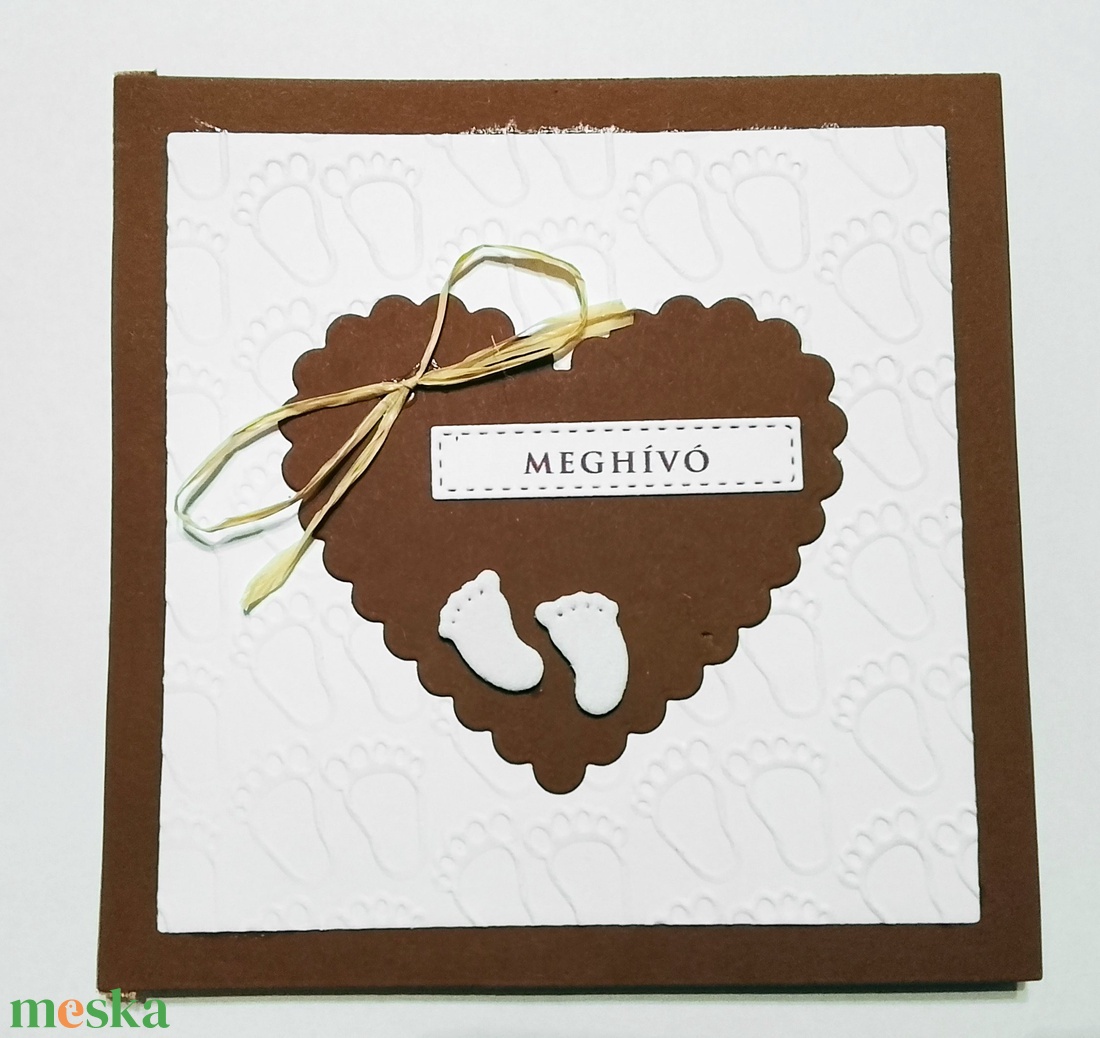 Keresztelő meghívó borítékkal - baba - mama - keresztelő kellékek - keresztelő meghívó - Meska.hu