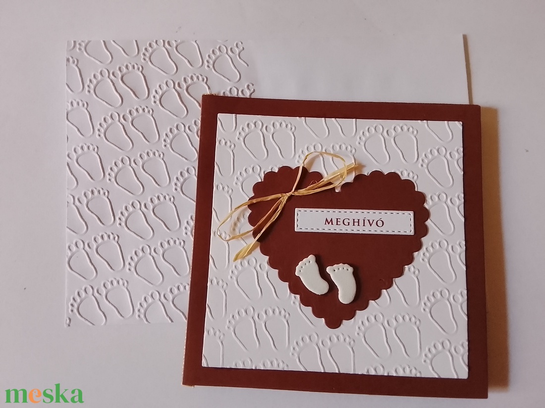 Keresztelő meghívó borítékkal - baba - mama - keresztelő kellékek - keresztelő meghívó - Meska.hu