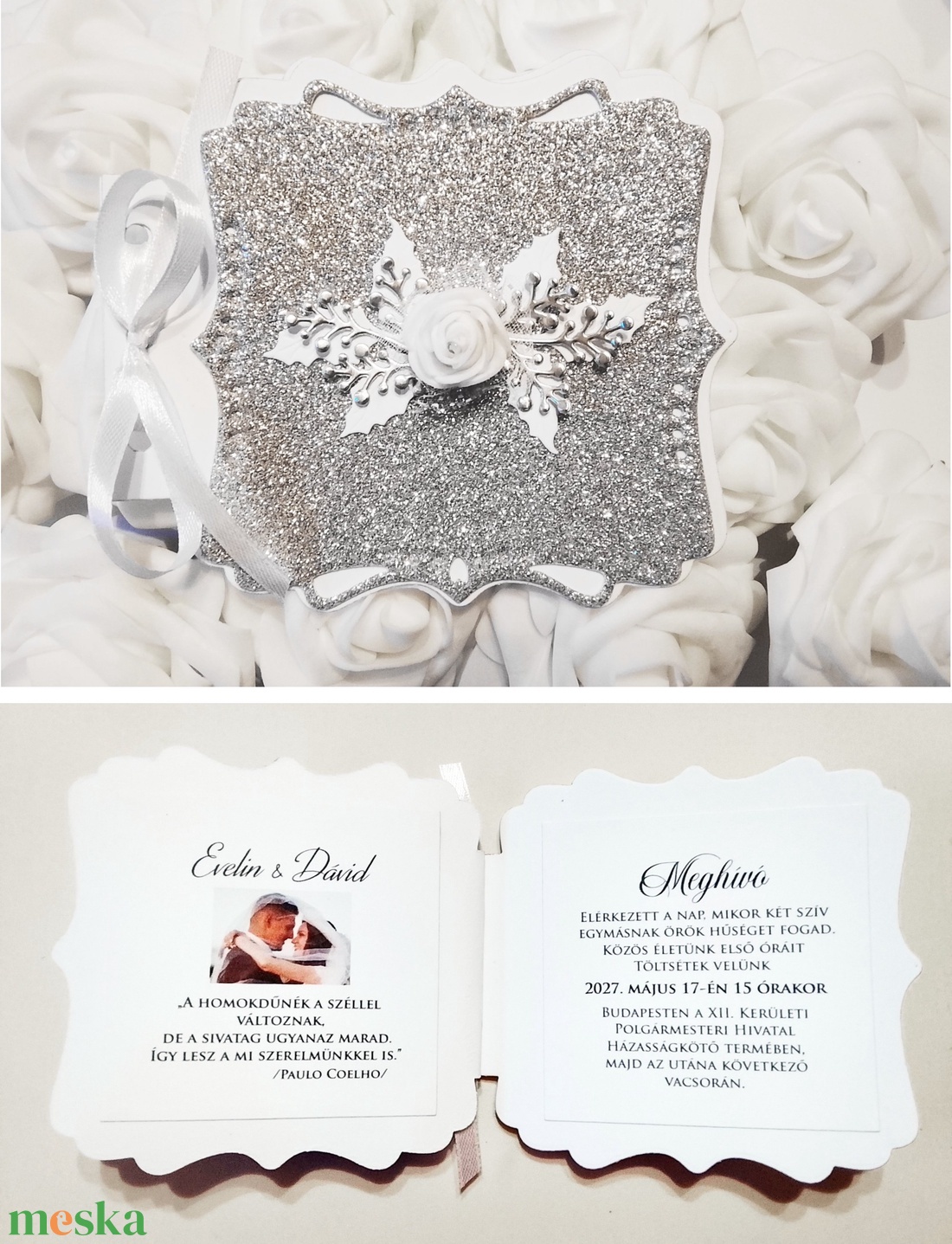 Esküvői meghívó - különleges formájú  - esküvő - meghívó & kártya - meghívó - Meska.hu