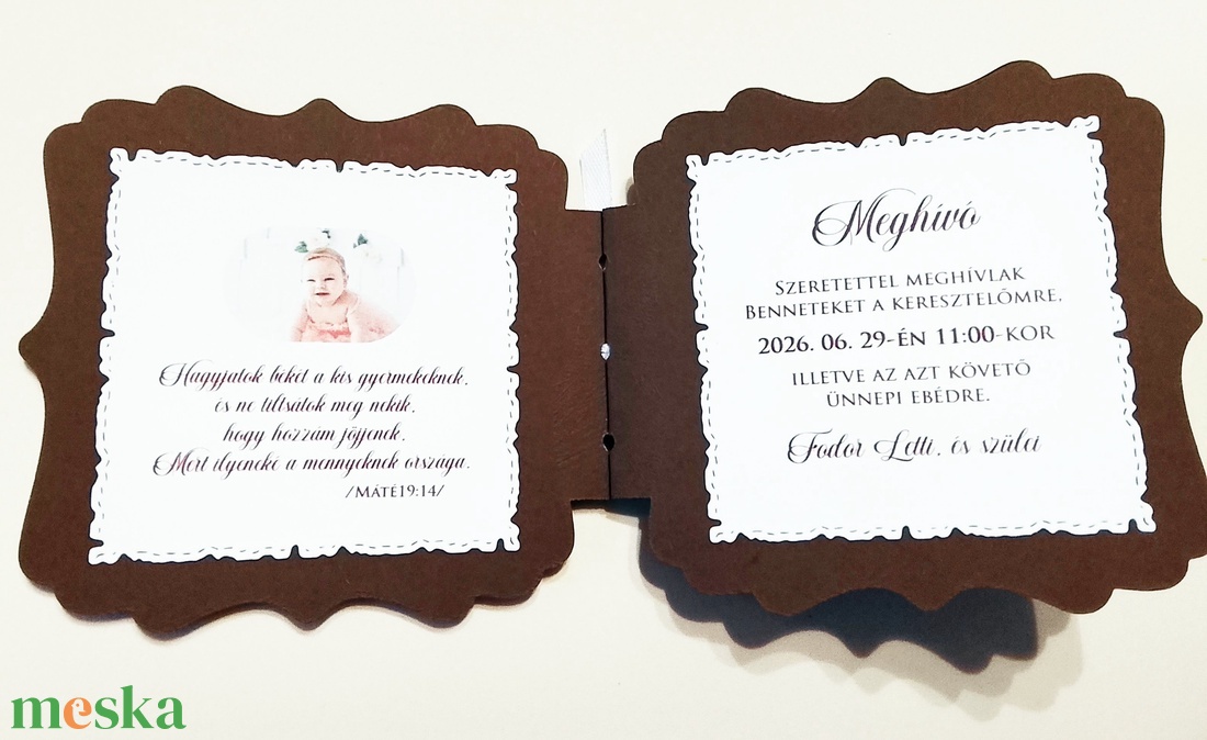 Keresztelő meghívó - különleges formájú - baba - mama - keresztelő kellékek - keresztelő meghívó - Meska.hu
