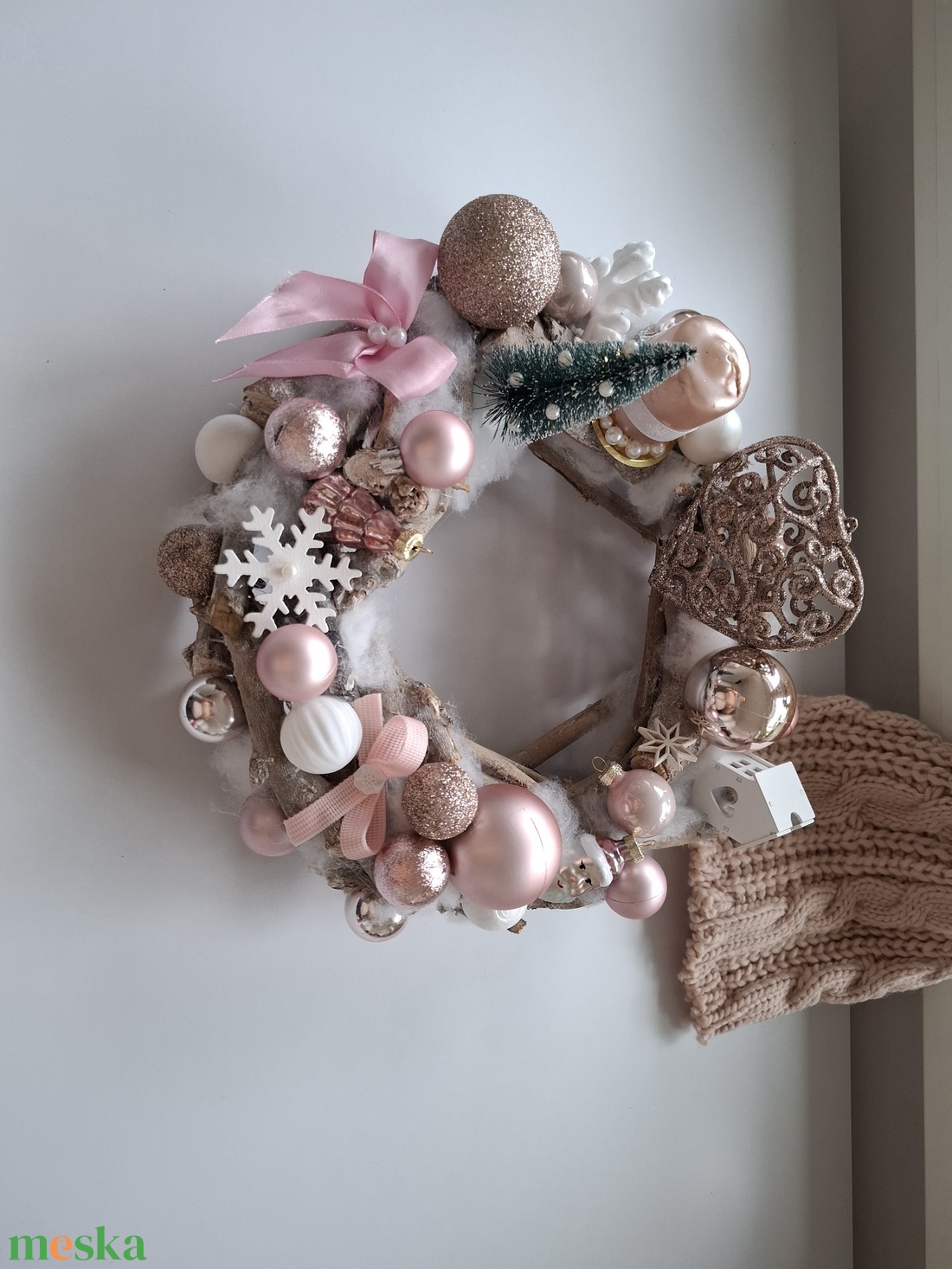 Rosegold-rózsaszín karcsonyi koszorú - karácsony - adventi díszek - adventi koszorú - Meska.hu Rosegold-rózsaszín karcsonyi koszorú - karácsony - adventi díszek - adventi koszorú - Meska.hu