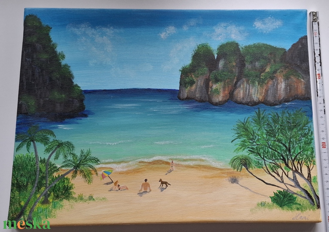 Nyaralás Maya Bay-en c. Festmény - - Meska.hu Nyaralás Maya Bay-en c. Festmény - - Meska.hu