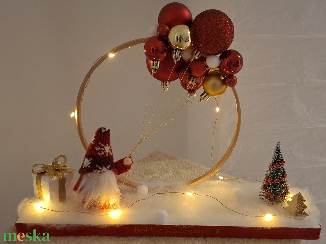 Manós léggömb karácsonyi dekoráció - karácsony - karácsonyi lakásdekoráció - karácsonyi lakásdíszek - Meska.hu
