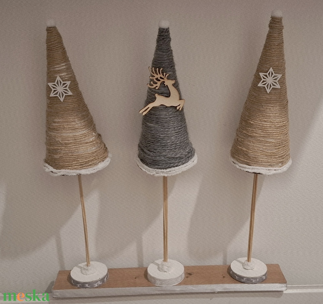 Norvég stílusú natur karácsonyi dekor - karácsony - adventi díszek - adventi ablakdekoráció - Meska.hu