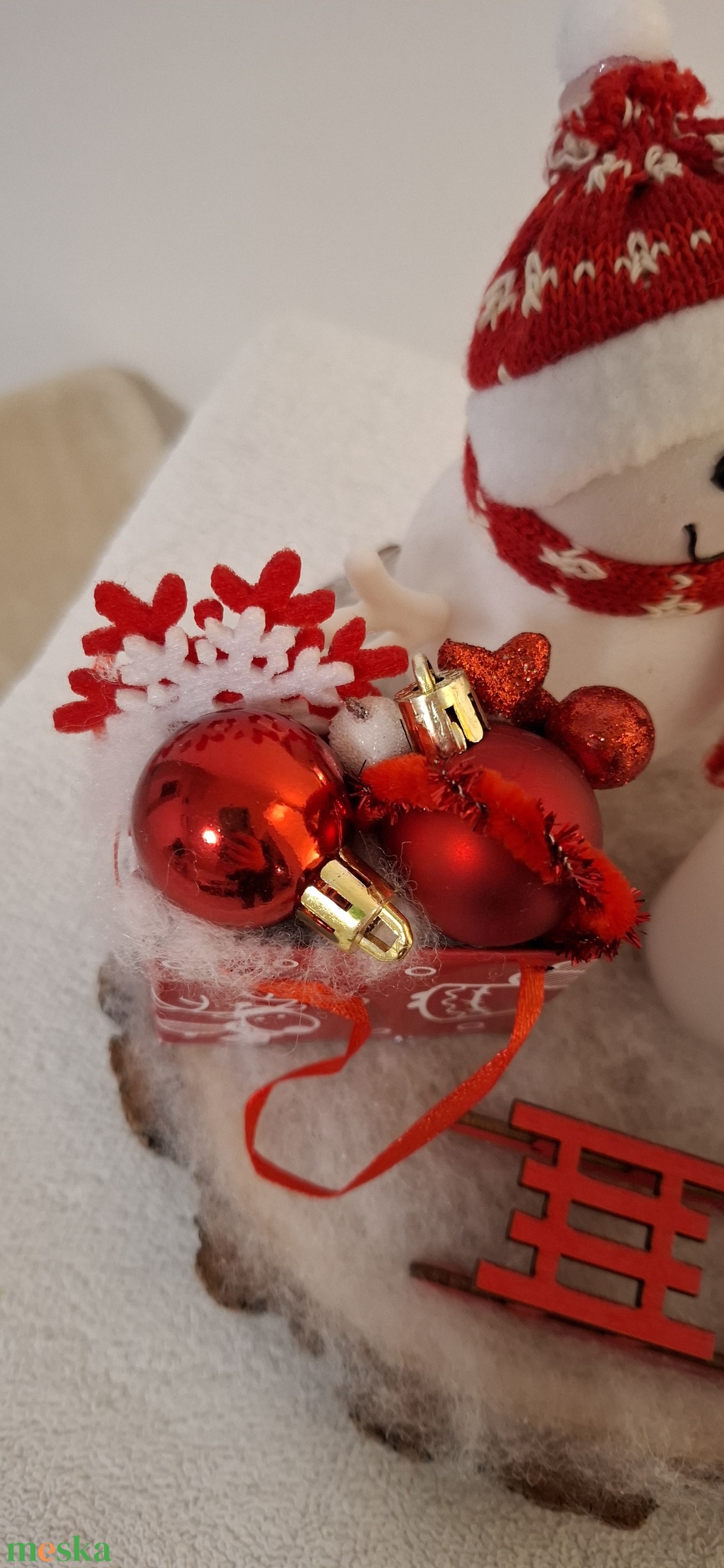 Hóemberes adventi asztali dísz - karácsony - adventi díszek - adventi koszorú - Meska.hu