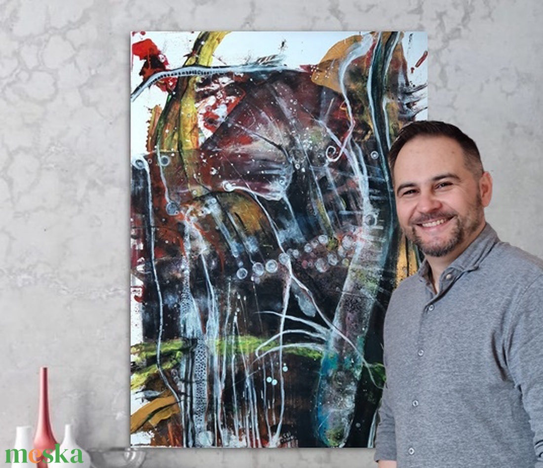 Absztrakt festmény az alkotótól - művészet - festmény - akril - Meska.hu
