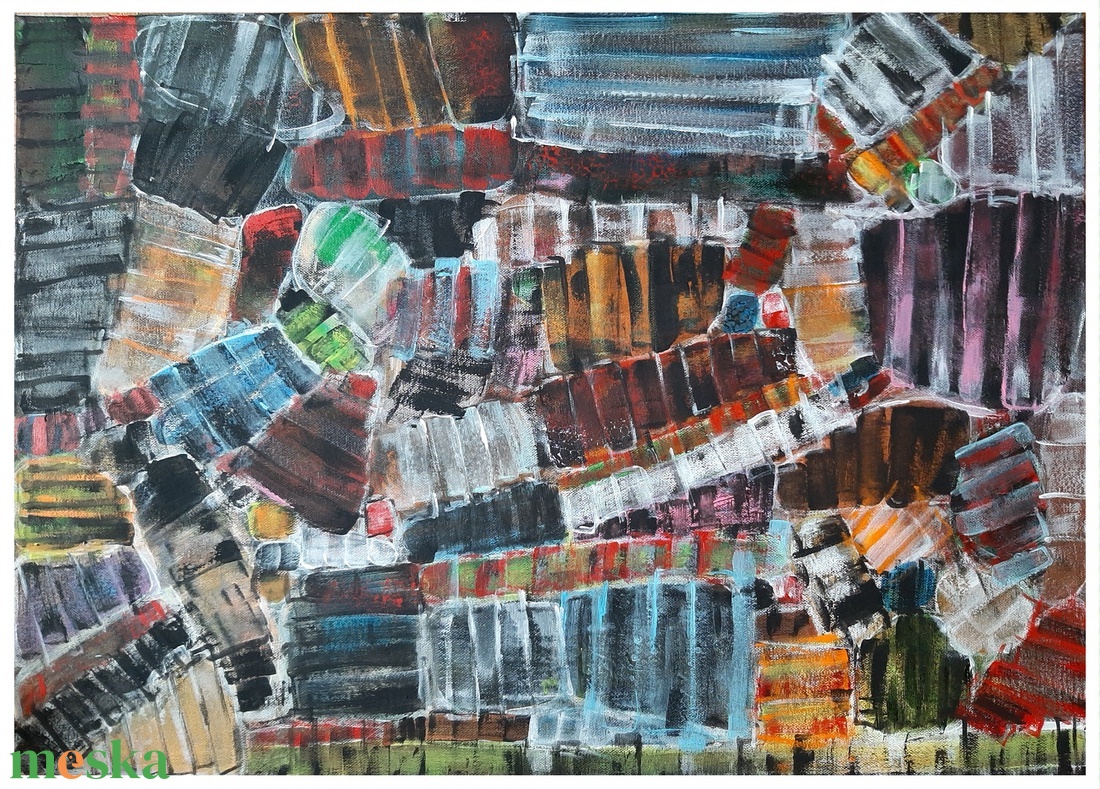 Absztrakt festmény az alkotótól - művészet - festmény - akril - Meska.hu