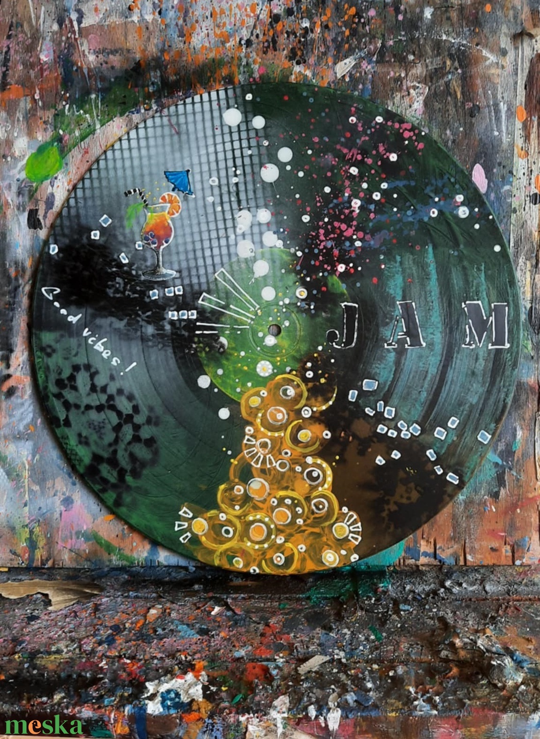 Absztrakt festmény az alkotótól bakeliten - művészet - festmény - akril - Meska.hu