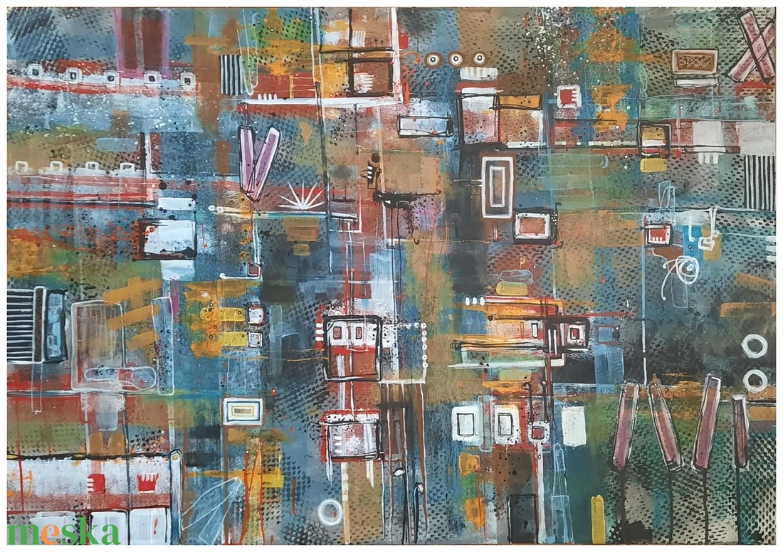 Absztrakt festmény az alkotótól - művészet - festmény - akril - Meska.hu