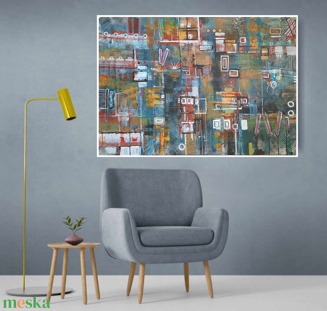 Absztrakt festmény az alkotótól - művészet - festmény - akril - Meska.hu