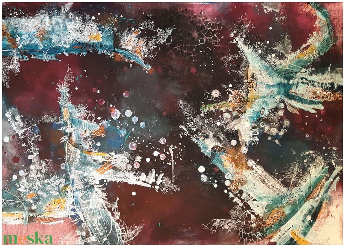 Absztrakt festmény az alkotótól Gondolataréna - művészet - festmény - akril - Meska.hu
