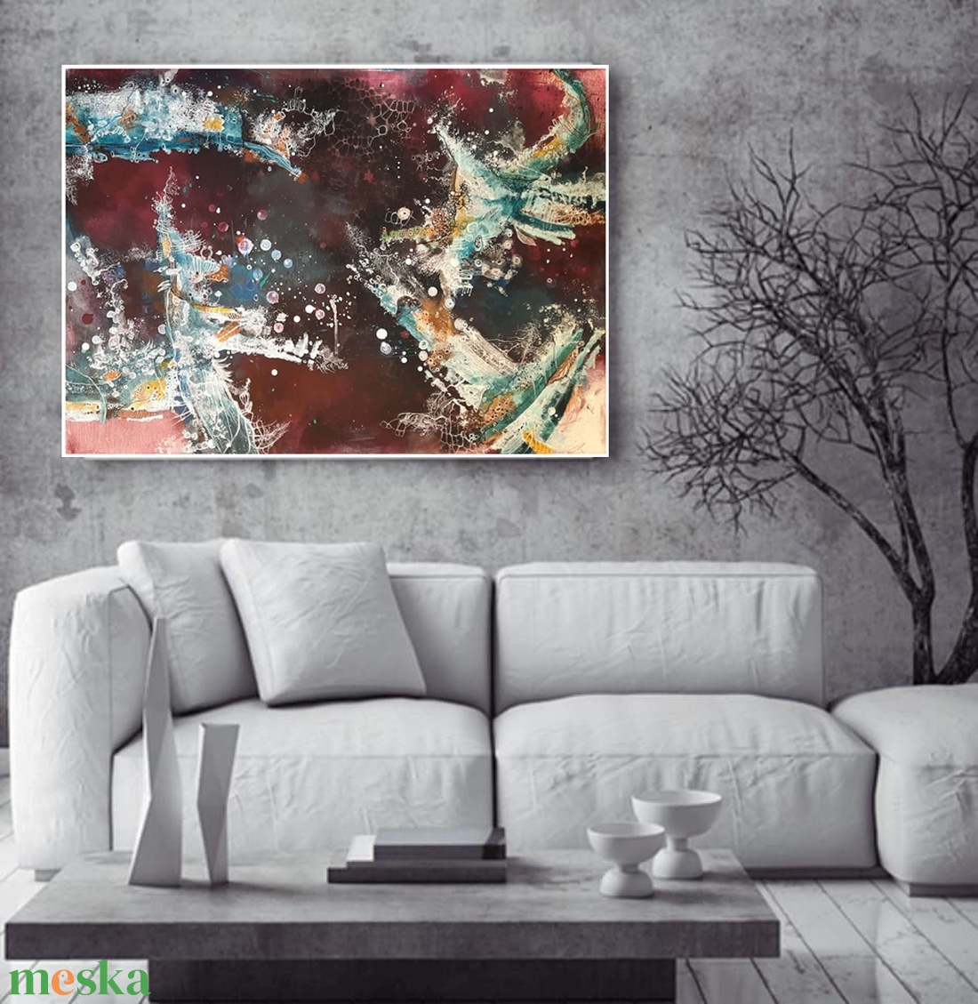 Absztrakt festmény az alkotótól Gondolataréna - művészet - festmény - akril - Meska.hu