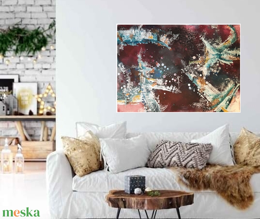 Absztrakt festmény az alkotótól Gondolataréna - művészet - festmény - akril - Meska.hu
