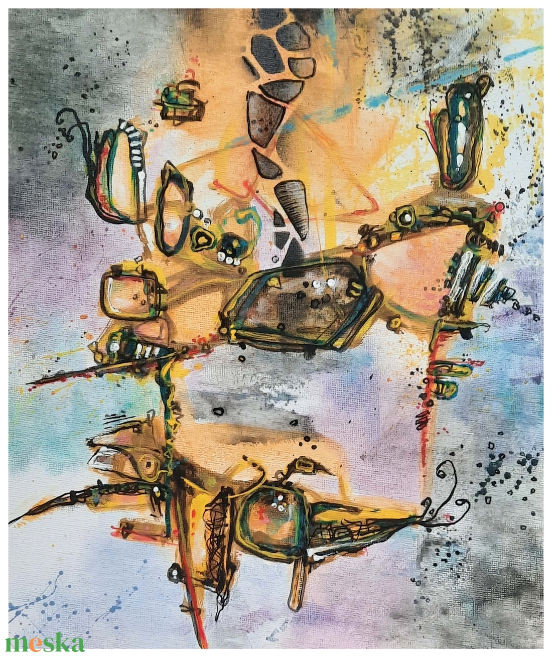 Absztrakt festmény az alkotótól Váratlan gondolatok - művészet - festmény - akril - Meska.hu