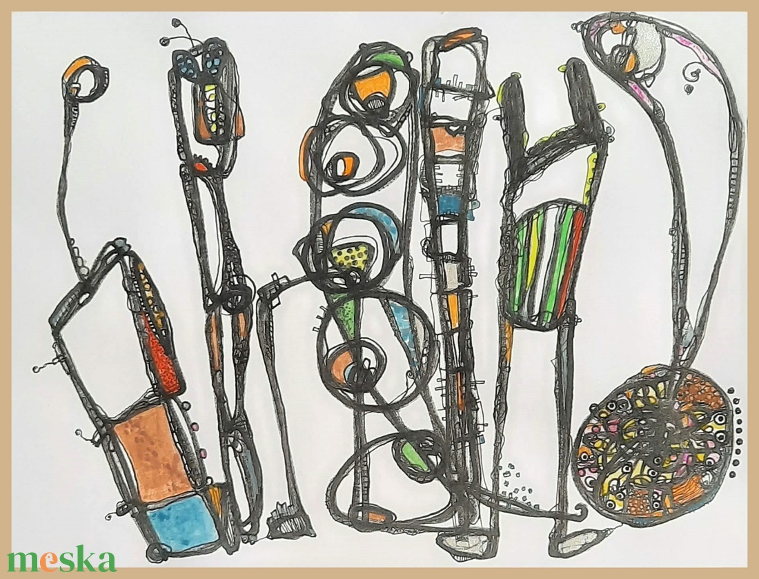 Modern grafika az alkotótól Nagymenők - művészet - festmény - akril - Meska.hu