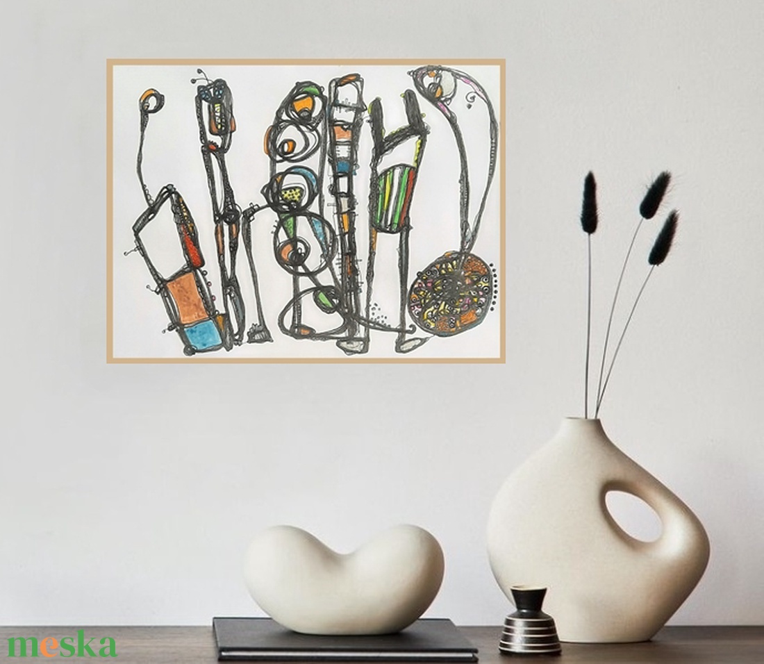 Modern grafika az alkotótól Nagymenők - művészet - festmény - akril - Meska.hu