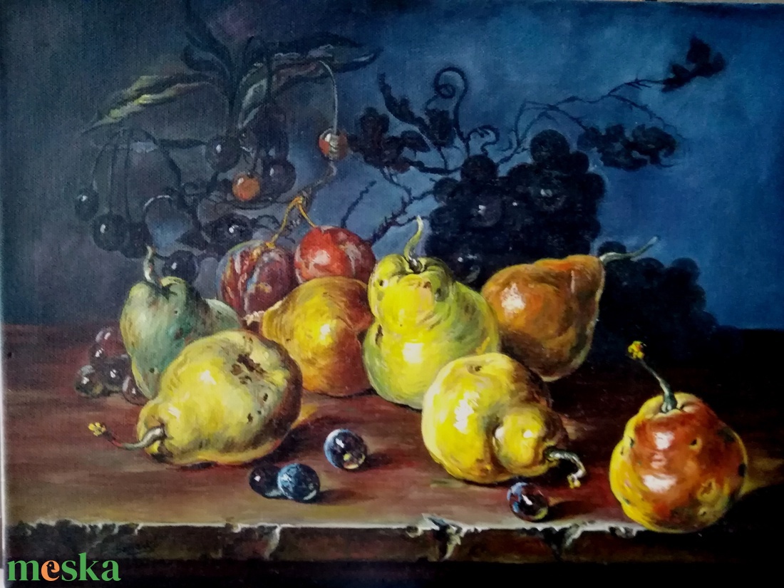 Csendélet Körték Olajfestmény 30 cmx 40 cm  - művészet - festmény - olajfestmény - Meska.hu