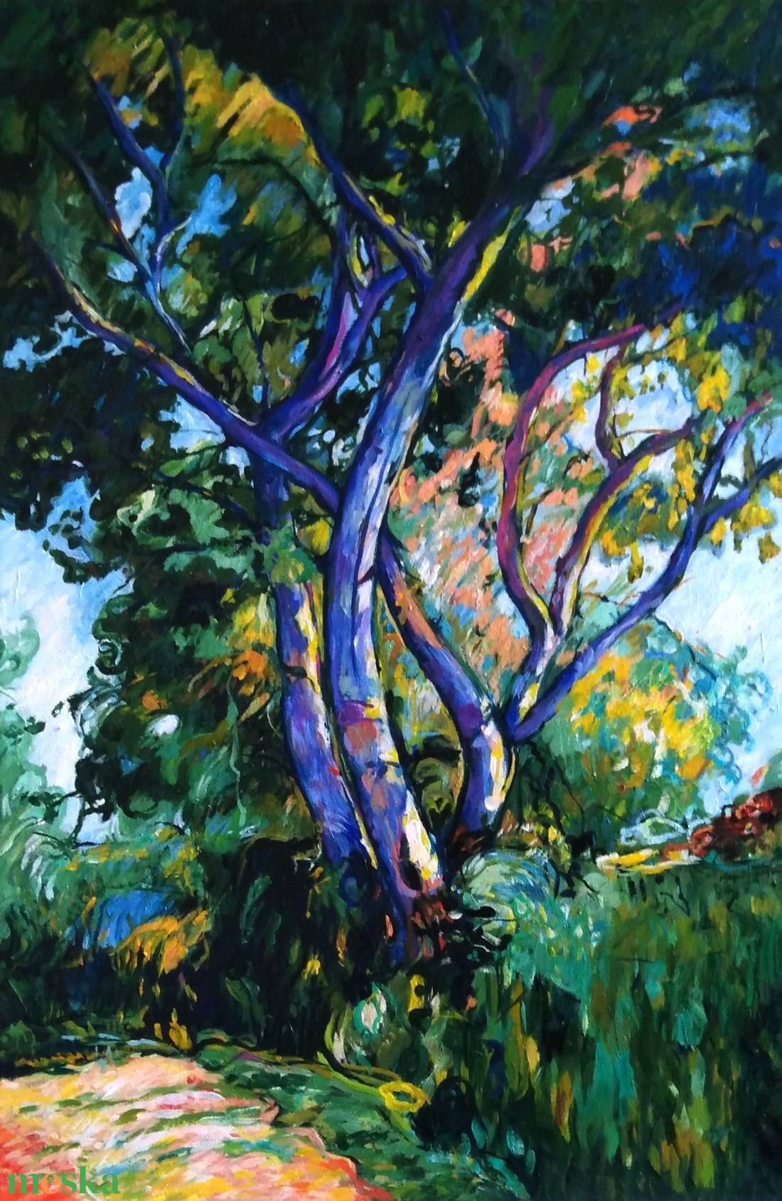 Nyári séta Olajfestmény nagy méretű - művészet - festmény - olajfestmény - Meska.hu