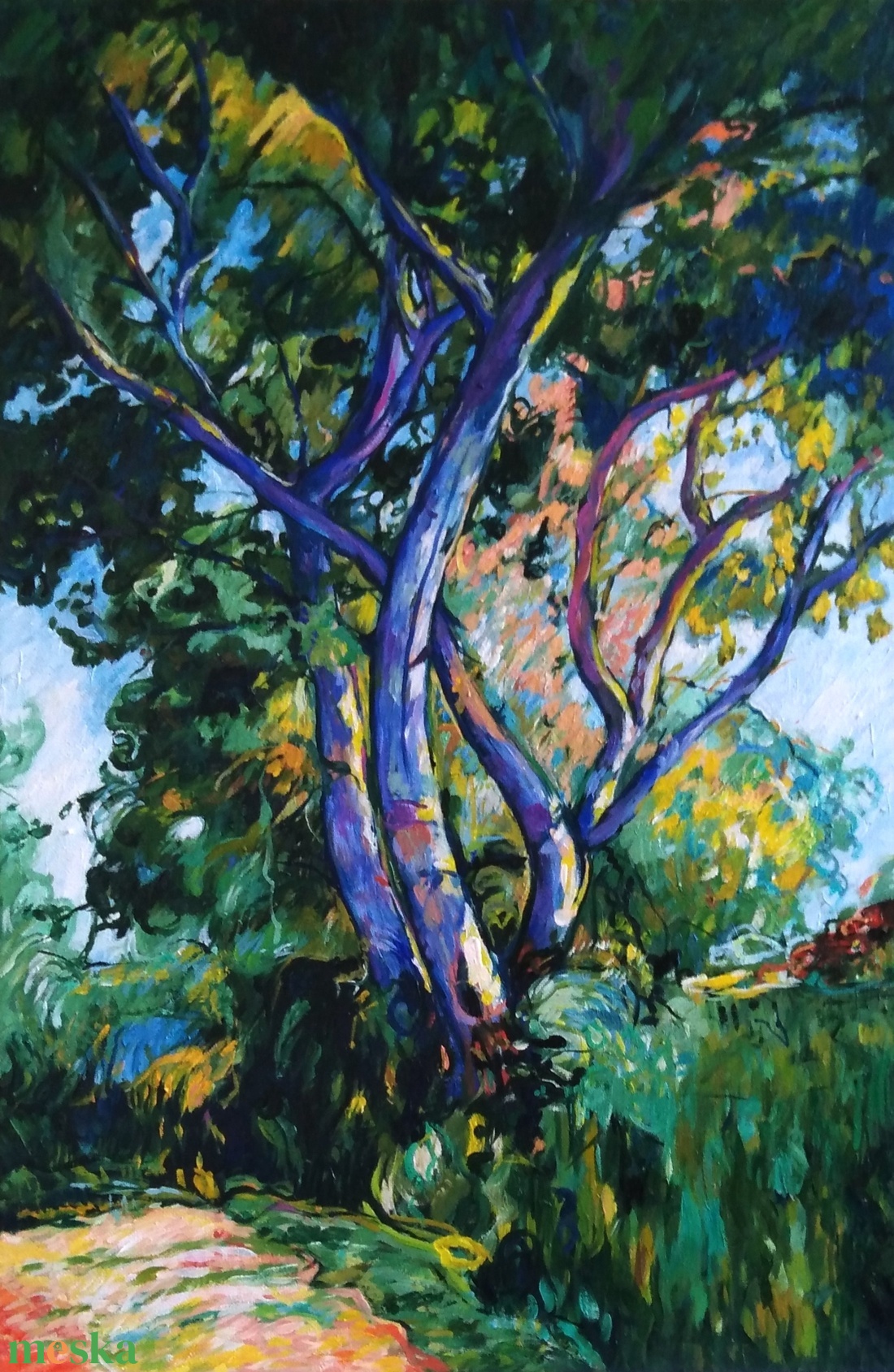 Nyári séta Olajfestmény nagy méretű - művészet - festmény - olajfestmény - Meska.hu