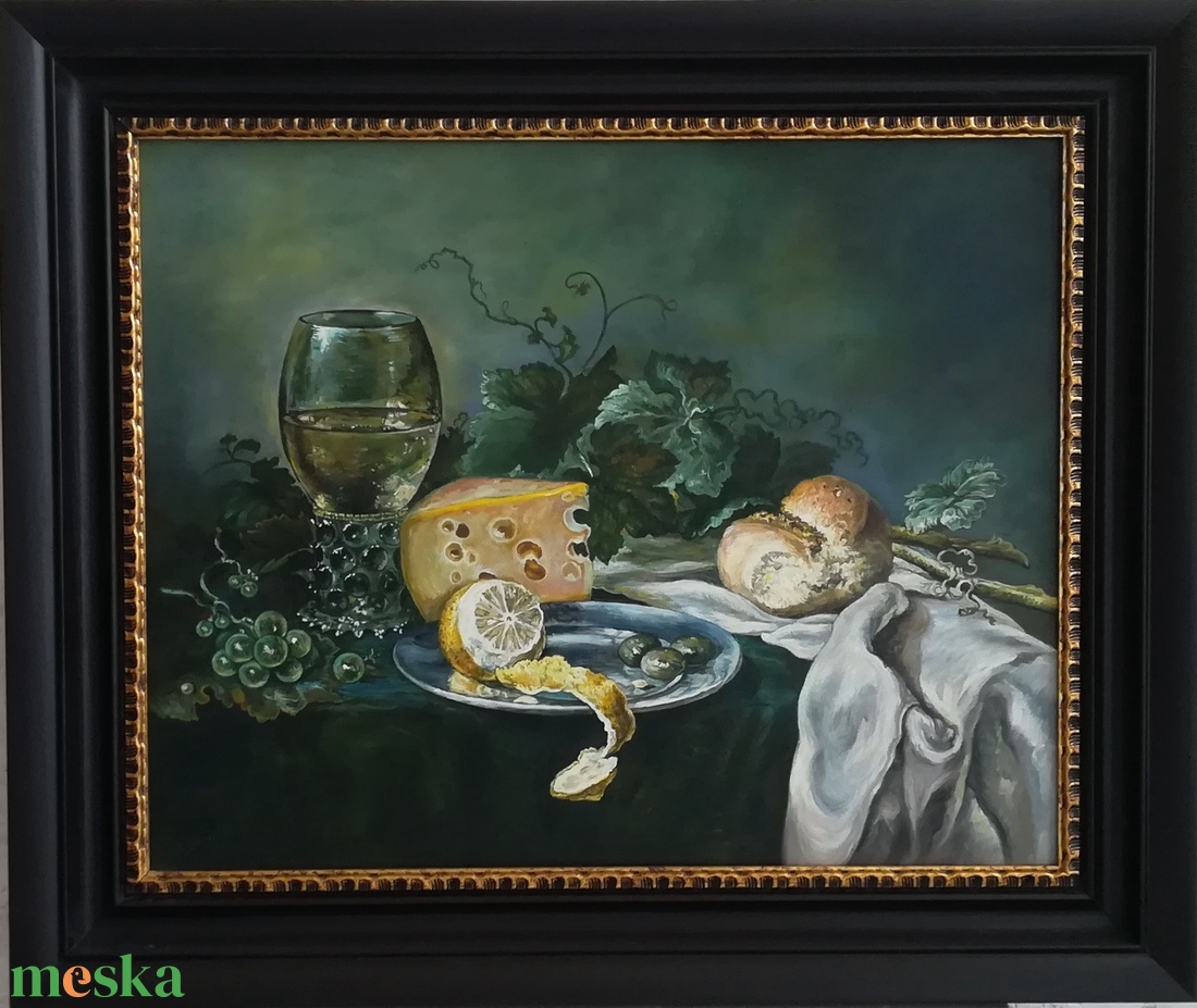 Asztali csendélet Olajfestmény  - művészet - festmény - olajfestmény - Meska.hu