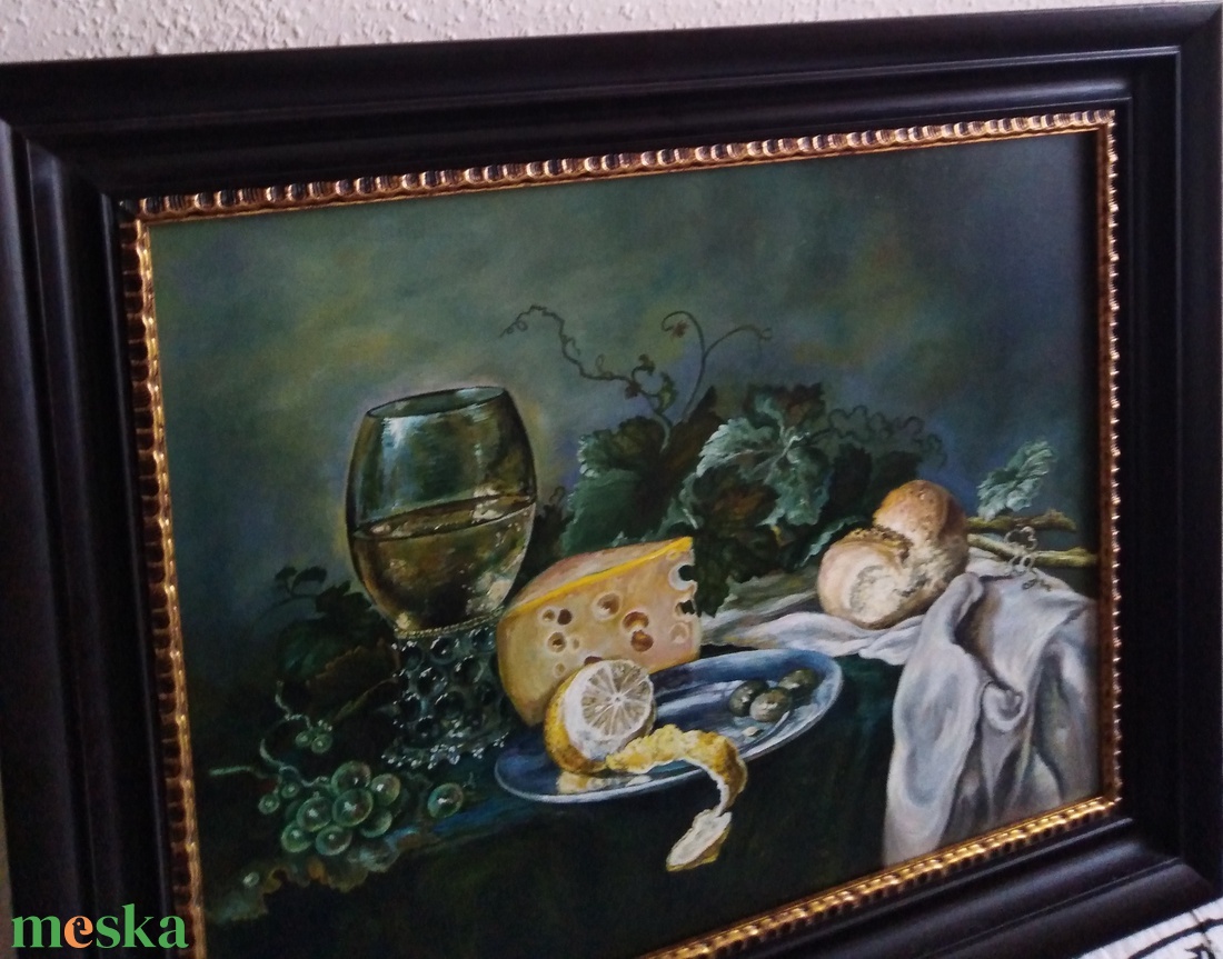 Asztali csendélet Olajfestmény  - művészet - festmény - olajfestmény - Meska.hu