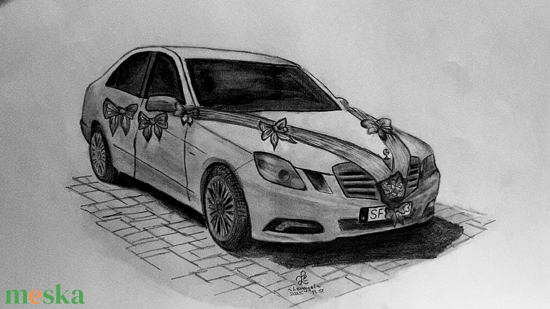 Autó portré - művészet - grafika & illusztráció - egyéb rajzok - Meska.hu