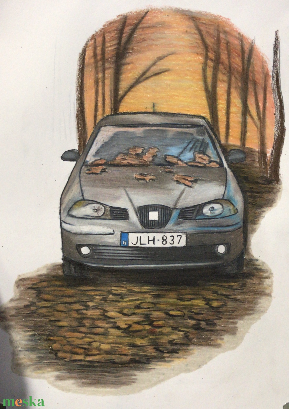 Autó portré - művészet - grafika & illusztráció - egyéb rajzok - Meska.hu