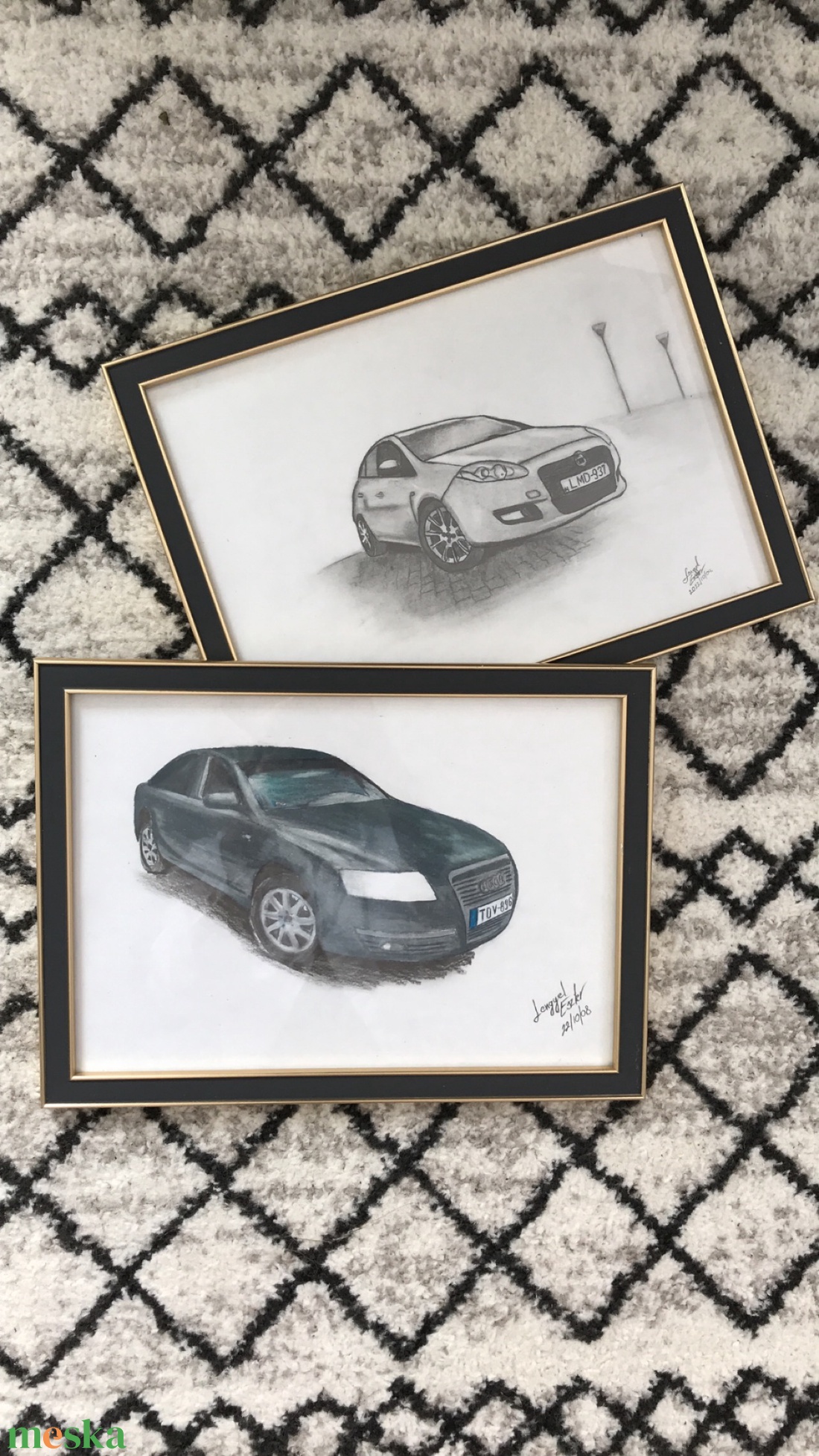 Autó portré - művészet - grafika & illusztráció - egyéb rajzok - Meska.hu