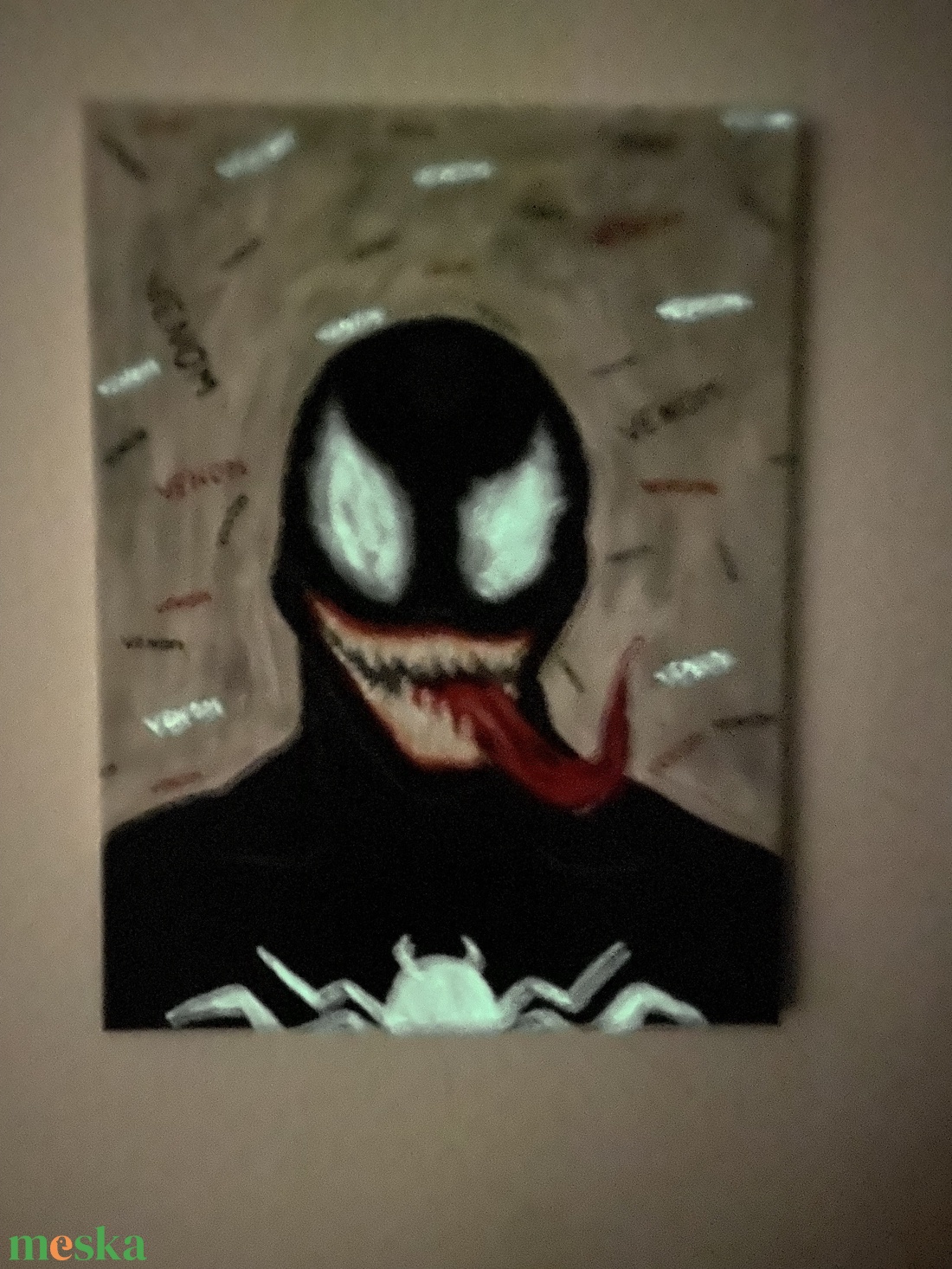 Venom festmény - művészet - festmény - akril - Meska.hu