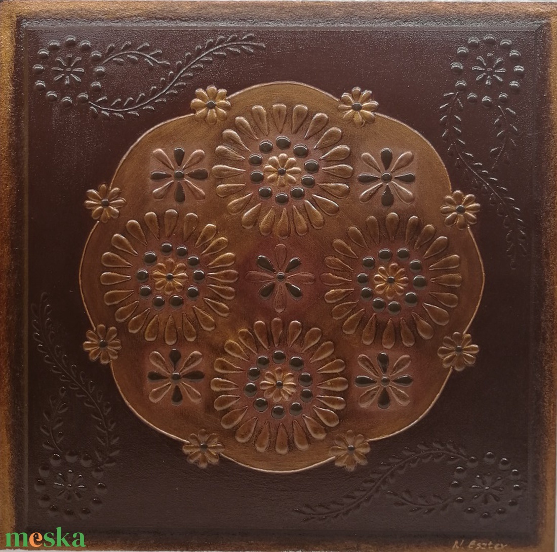 Falikép madeira mintával Az élet körforgása - otthon & életmód - dekoráció - spiritualitás - mandala - Meska.hu