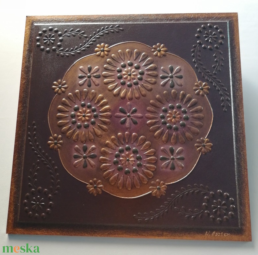 Falikép madeira mintával Az élet körforgása - otthon & életmód - dekoráció - spiritualitás - mandala - Meska.hu