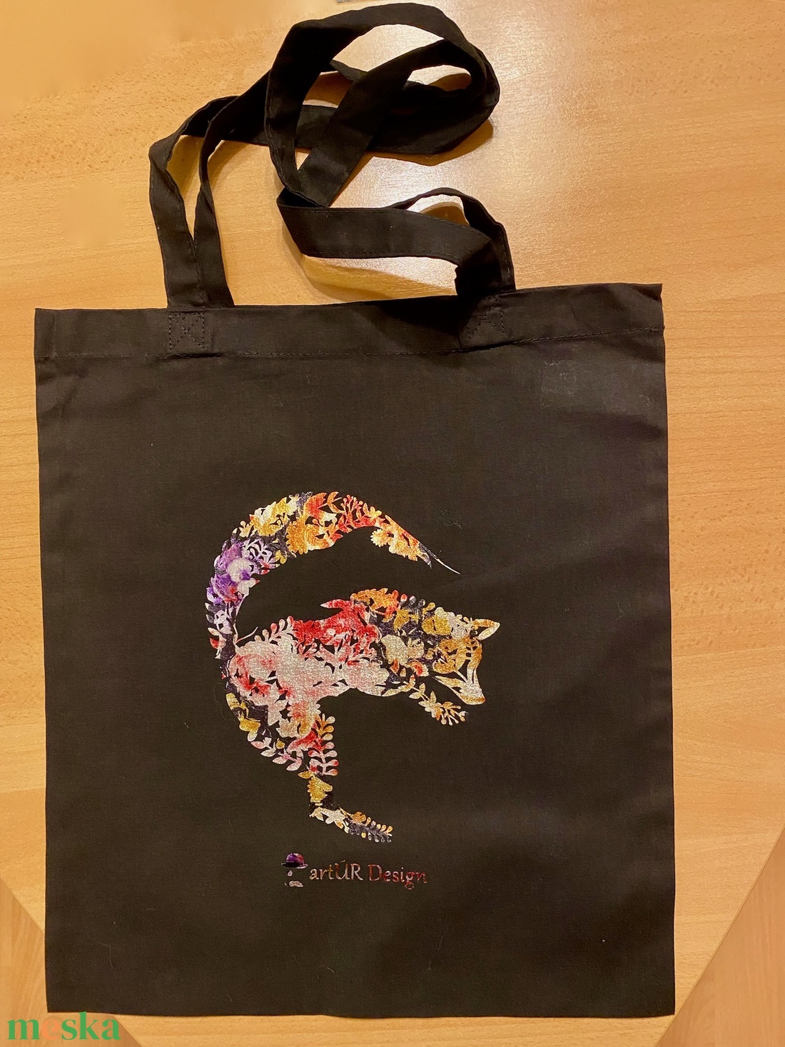 Rózsás róka - divatos és praktikus vászontáska - táska & tok - bevásárlás & shopper táska - shopper, textiltáska, szatyor - Meska.hu