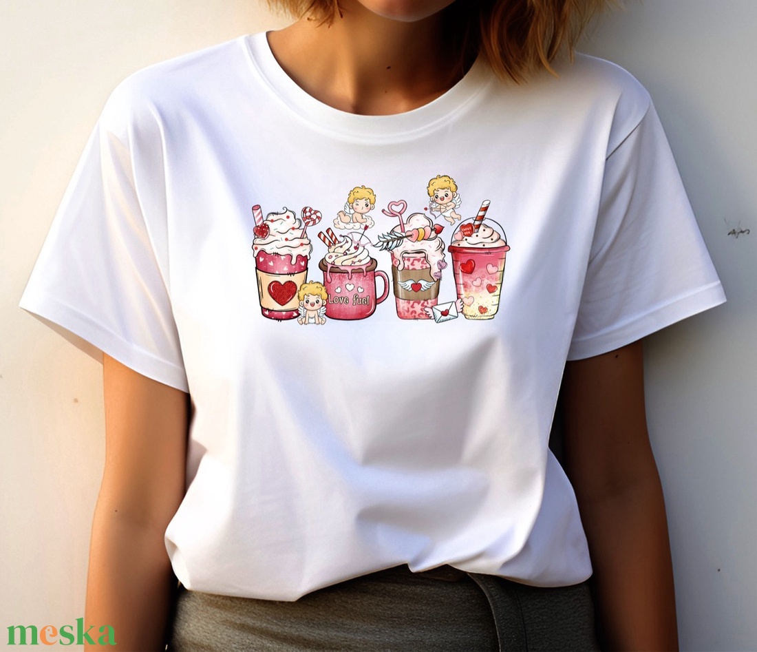 Édes Valentin, Valentin-napi Póló, Ajándék pároknak, szerelmeseknek, feleségnek, férjnek, szeretőnek, Romantikus Design, - ruha & divat - női ruha - póló, felső - Meska.hu