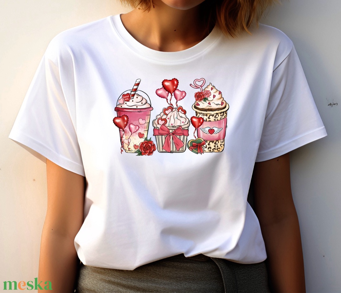 Habos Valentin, Valentin-napi Póló, Ajándék pároknak, szerelmeseknek, feleségnek, férjnek, Romantikus Design, - ruha & divat - női ruha - póló, felső - Meska.hu