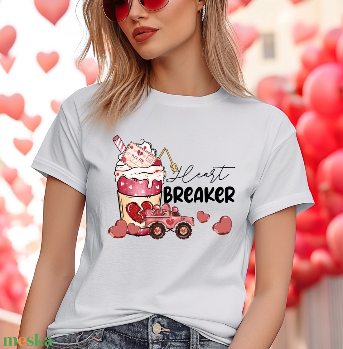 Szakítós Valentin-napi Póló, Ajándék pároknak, szerelmeseknek, feleségnek, férjnek, Romantikus Design, - ruha & divat - női ruha - póló, felső - Meska.hu