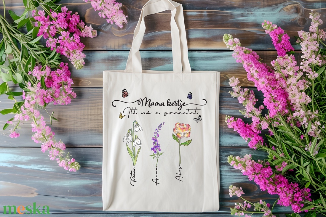 Személyre Szabható Mama Virágoskertje Táska, Akár 8 névvel és születési hónapokkal - Tökéletes Ajándék Anyák napjára - táska & tok - bevásárlás & shopper táska - shopper, textiltáska, szatyor - Meska.hu Személyre Szabható Mama Virágoskertje Táska, Akár 8 névvel és születési hónapokkal - Tökéletes Ajándék Anyák napjára - táska & tok - bevásárlás & shopper táska - shopper, textiltáska, szatyor - Meska.hu