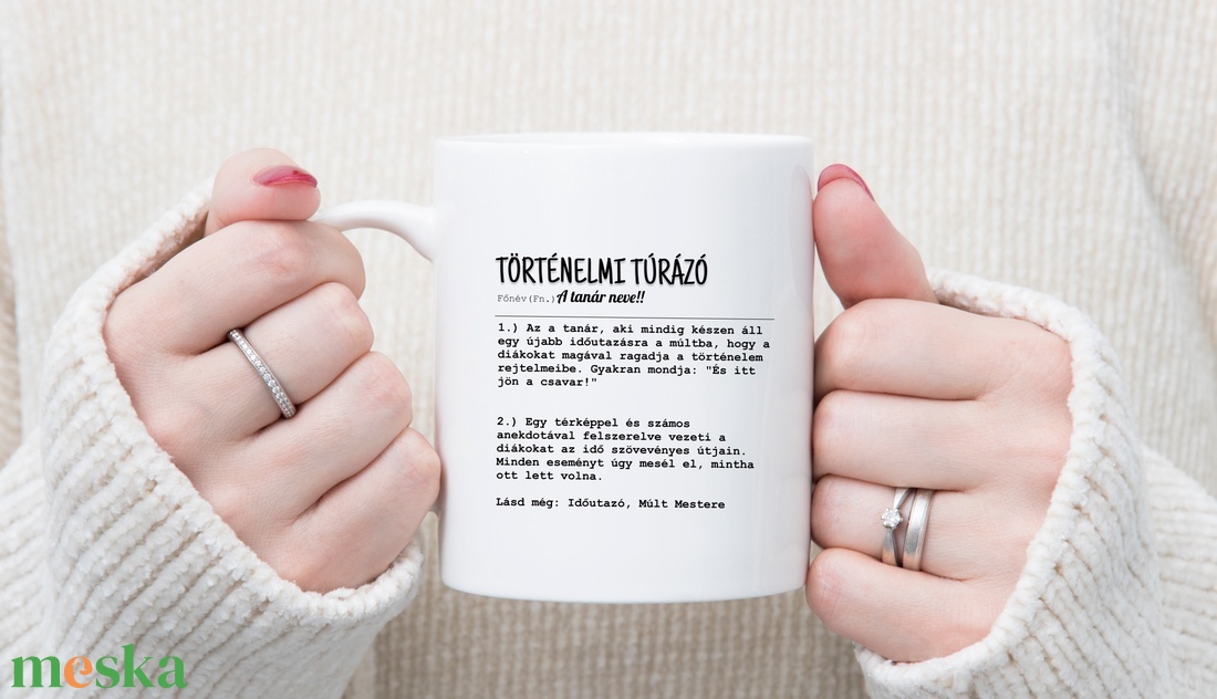 Történelmi Túrázó  - Személyre Szabható Történelem, Töri Tanári Bögre - Tökéletes Év Végi Ajándék -  Pedagógus Napra - otthon & életmód - konyhafelszerelés, tálalás - tálalás - bögre & csésze - Meska.hu