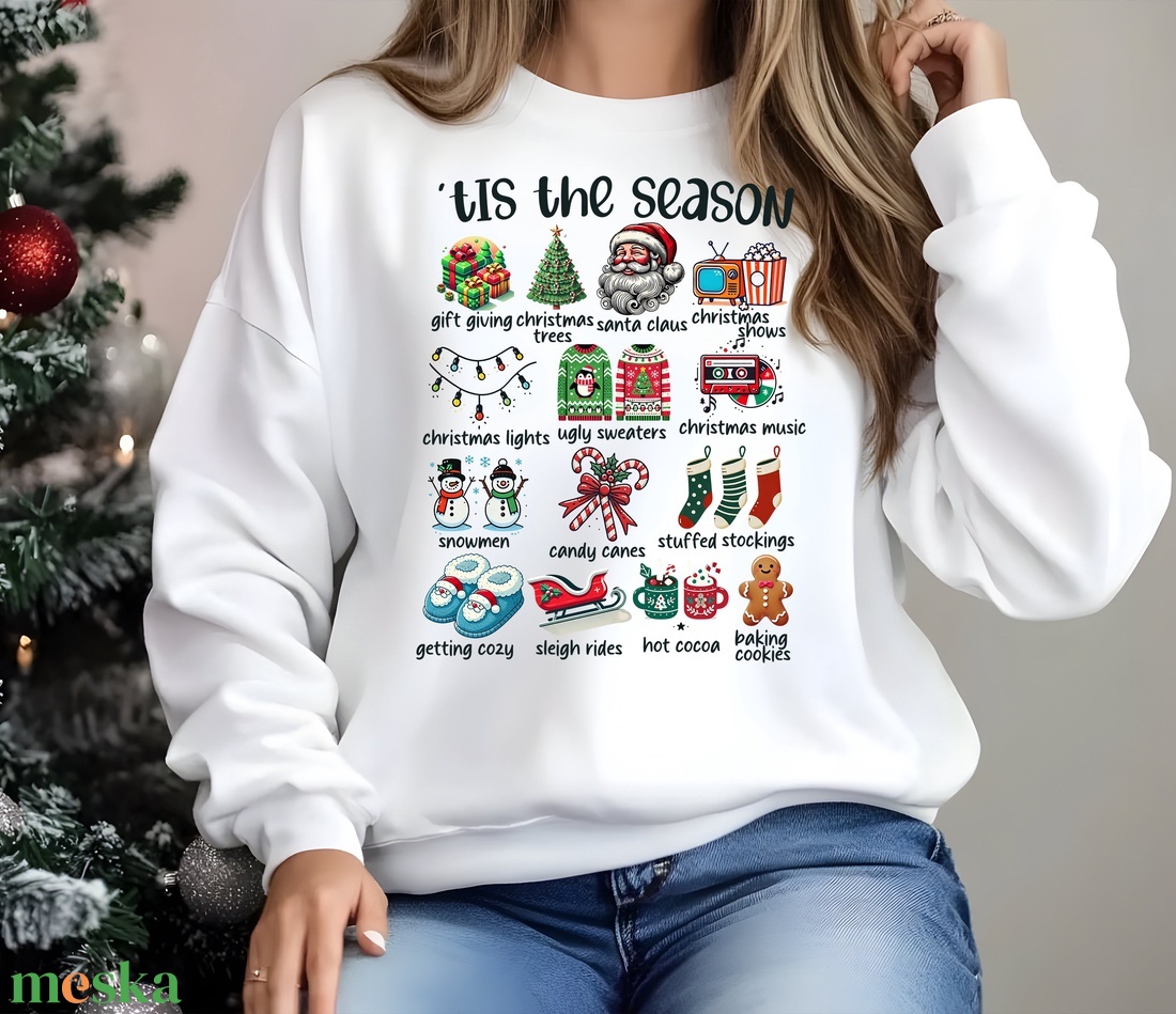 Karácsonyi Tis the Season kapucnis pulóver és sweat-shirt ünnepi kellékekkel Tökéletes ajándék családnak és barátok - ruha & divat - női ruha - pulóver - Meska.hu Karácsonyi Tis the Season kapucnis pulóver és sweat-shirt ünnepi kellékekkel Tökéletes ajándék családnak és barátok - ruha & divat - női ruha - pulóver - Meska.hu