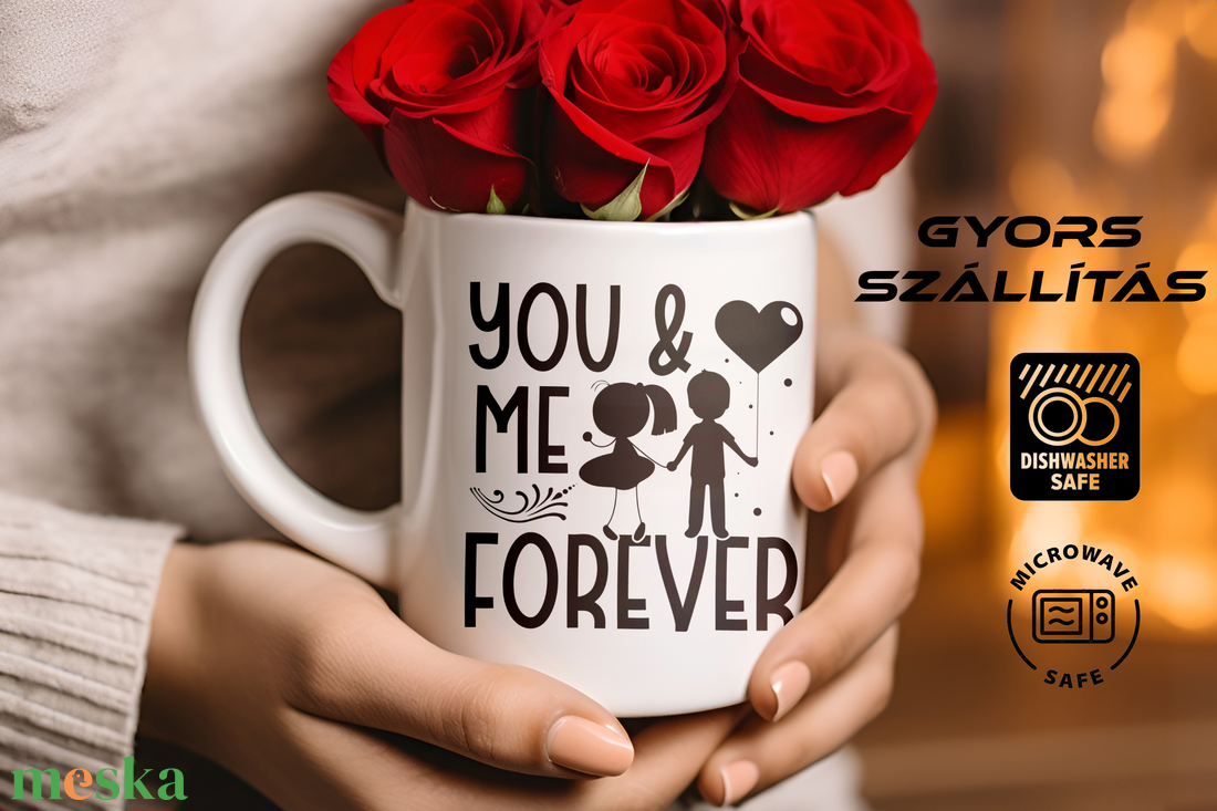 Romantikus bögre You and Me Forever mintával tökéletes Valentin-napi ajándék szerelmednek! - otthon & életmód - konyhafelszerelés, tálalás - tálalás - bögre & csésze - Meska.hu Romantikus bögre You and Me Forever mintával tökéletes Valentin-napi ajándék szerelmednek! - otthon & életmód - konyhafelszerelés, tálalás - tálalás - bögre & csésze - Meska.hu