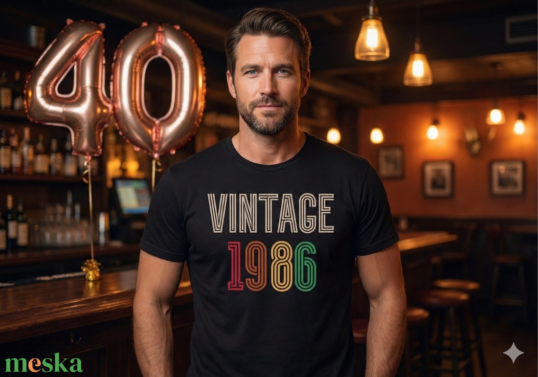 Vintage 1986: Újra 20, Rutinnal! � 40. Születésnapi Póló � Limitált Kiadású Ajándék - ruha & divat - női ruha - póló, felső - Meska.hu