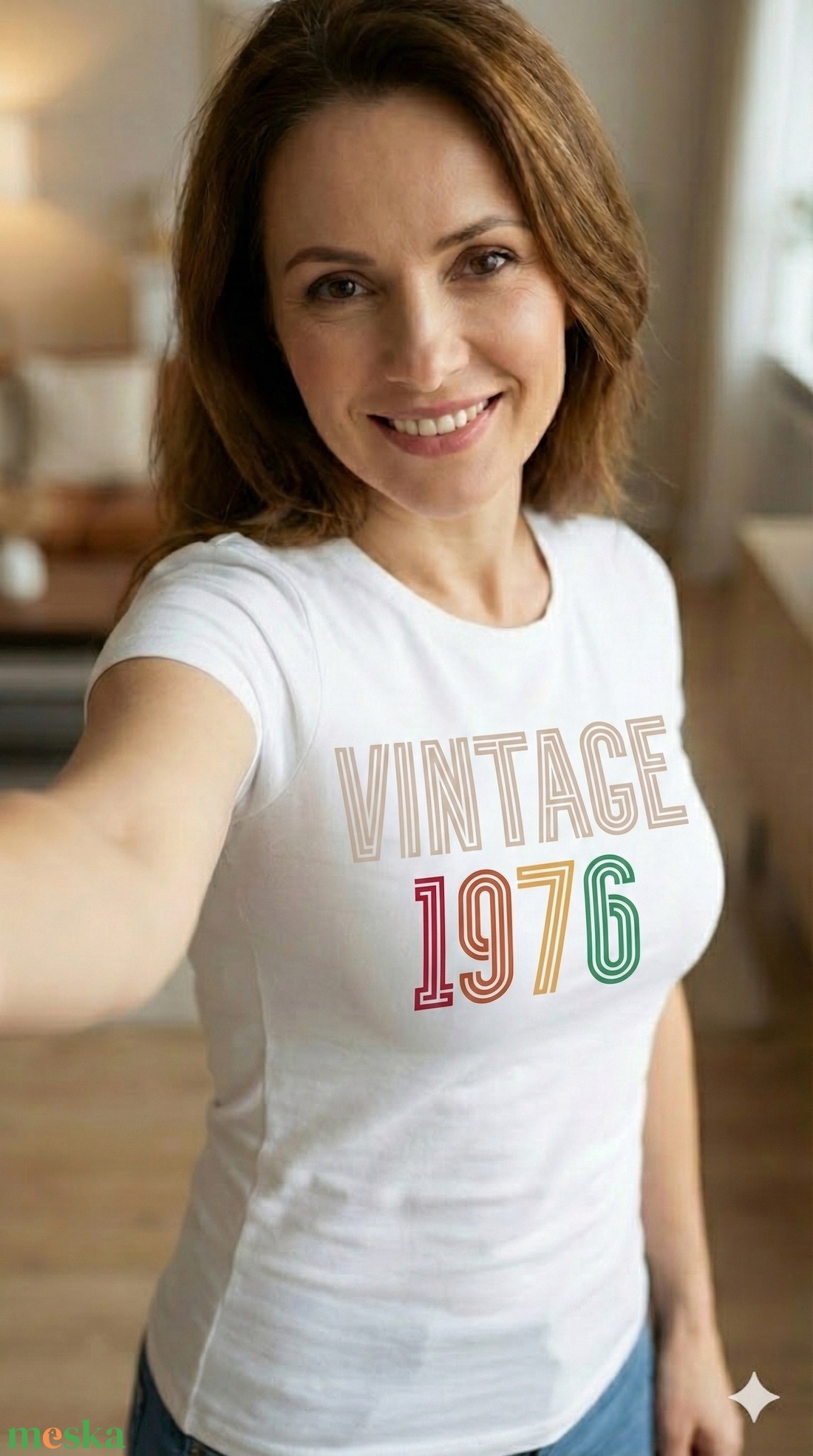 Vintage 1976: 50 Éve Eredeti � Retro Szülinapi Póló � Fél Évszázadnyi Vagányság - ruha & divat - női ruha - póló, felső - Meska.hu