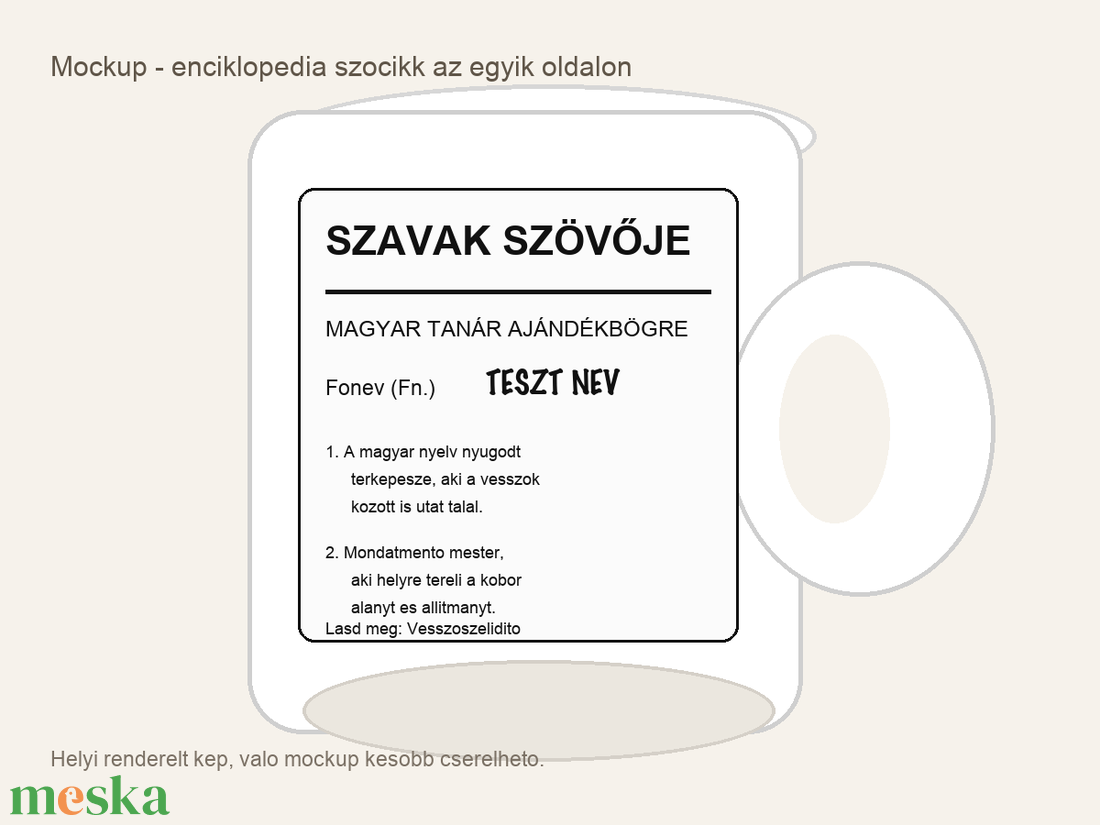 Szavak Szovoje magyar tanar ajandekbogre - nevreszolo pedagogus ajandek -  - Meska.hu